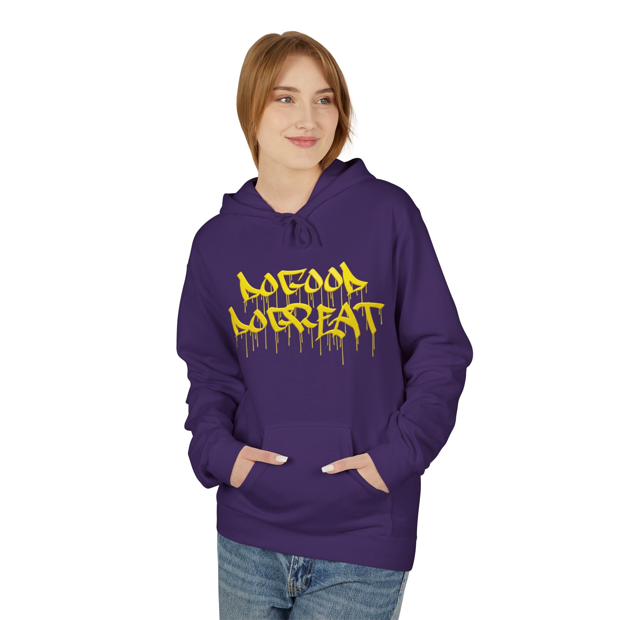 Soft Purple Golden Drip Hoodie